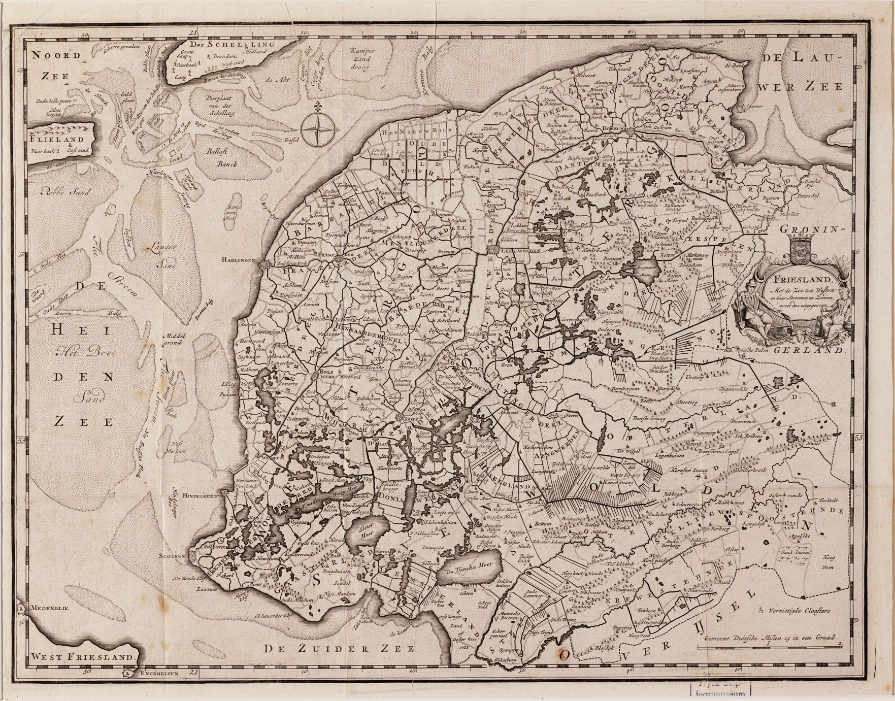 <B>Kaart van Friesland</B> (F. Ottens, 1785-1788)