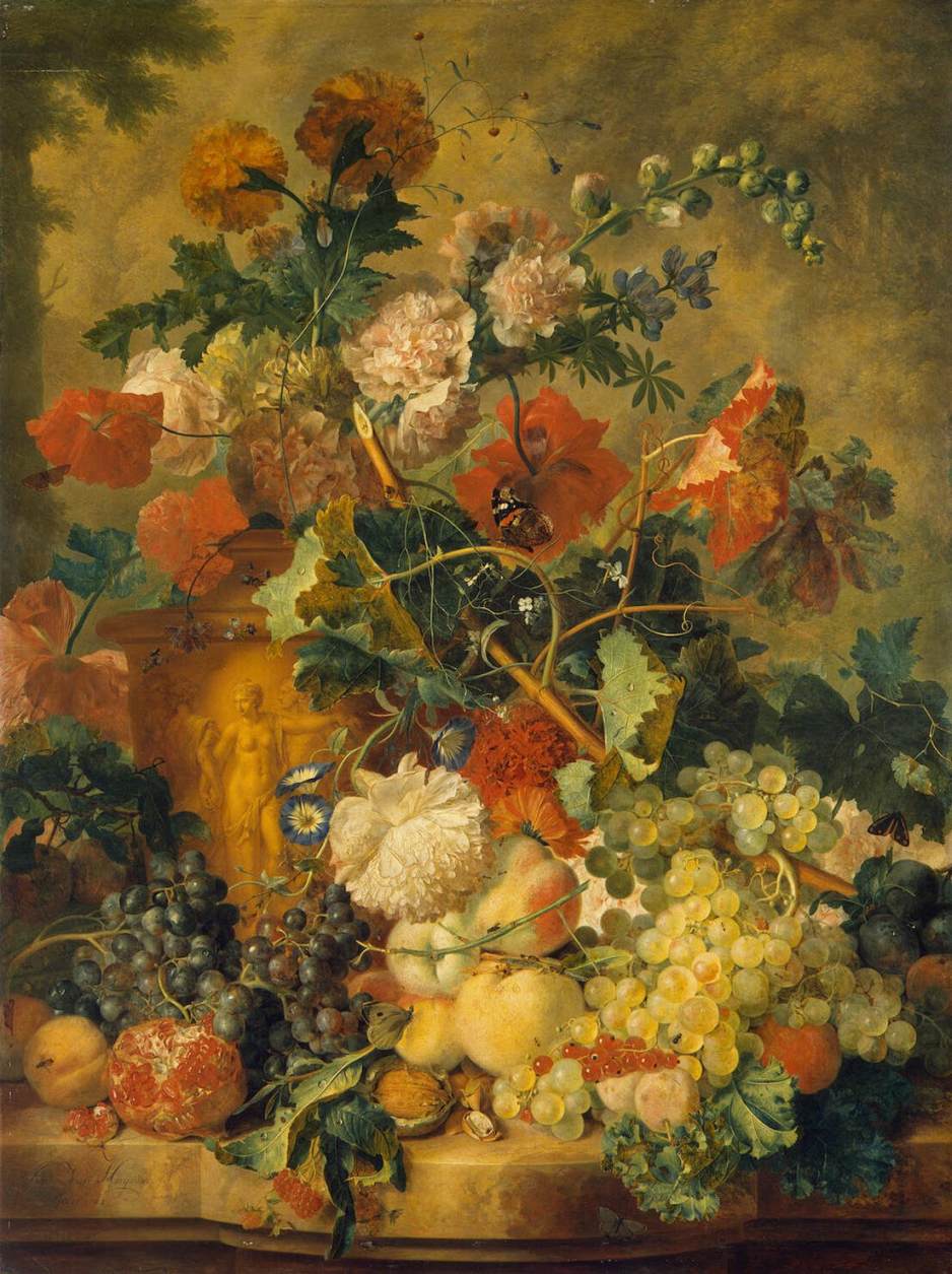 Bloemen en fruit (Jan van Huysum, 1722, The Hermitage, St. Petersburg)